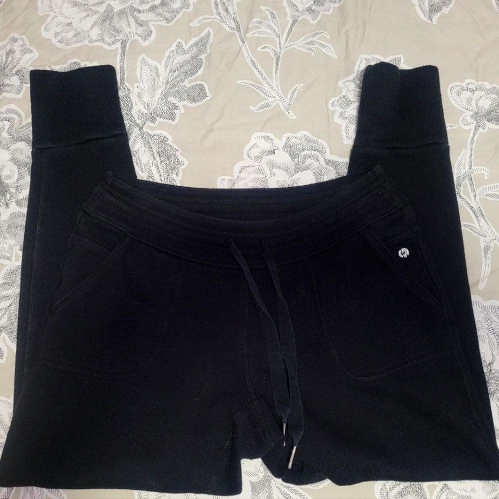32 Degrees Black Cotton Blend Jogger Pants Size Medium EUC